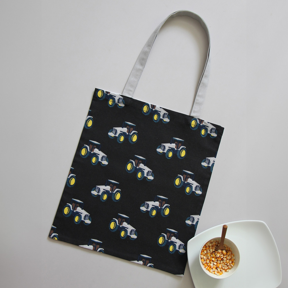 Highlands Homeware Elizabeth Tractor Tote Bag Medium Grey Image 2