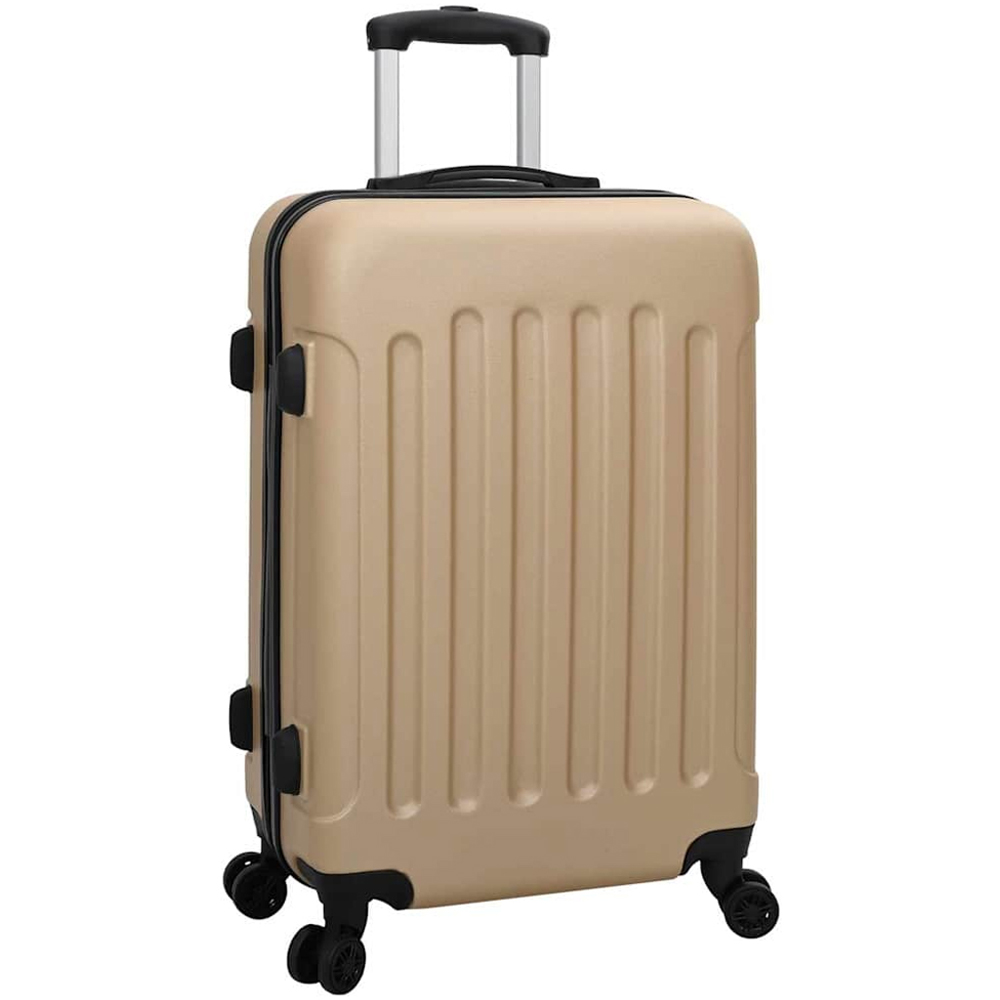 vidaXL Set of 3 Beige ABS Suitcases with Wheels Image 2