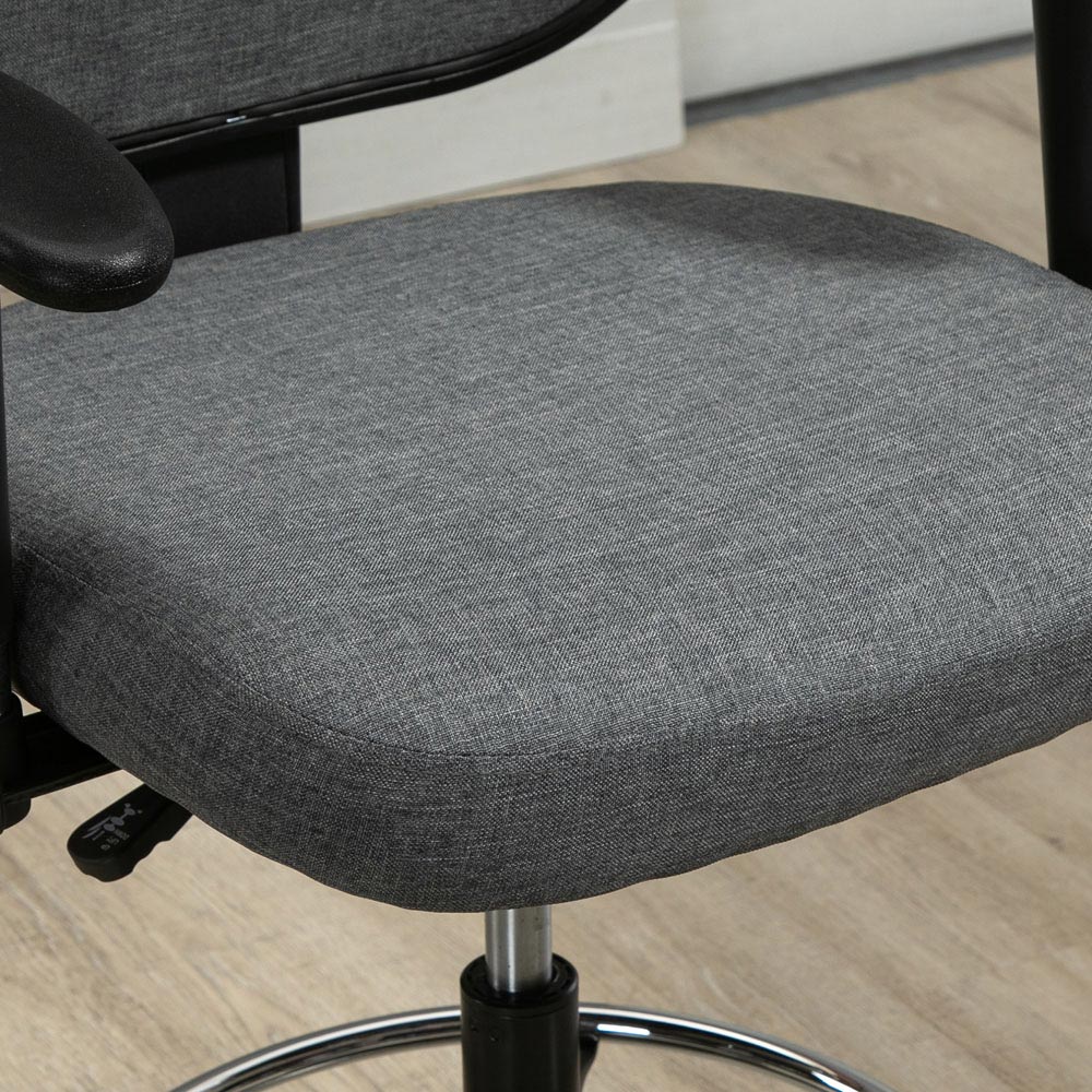 Portland Grey Foot Ring Swivel Office Chair Image 4