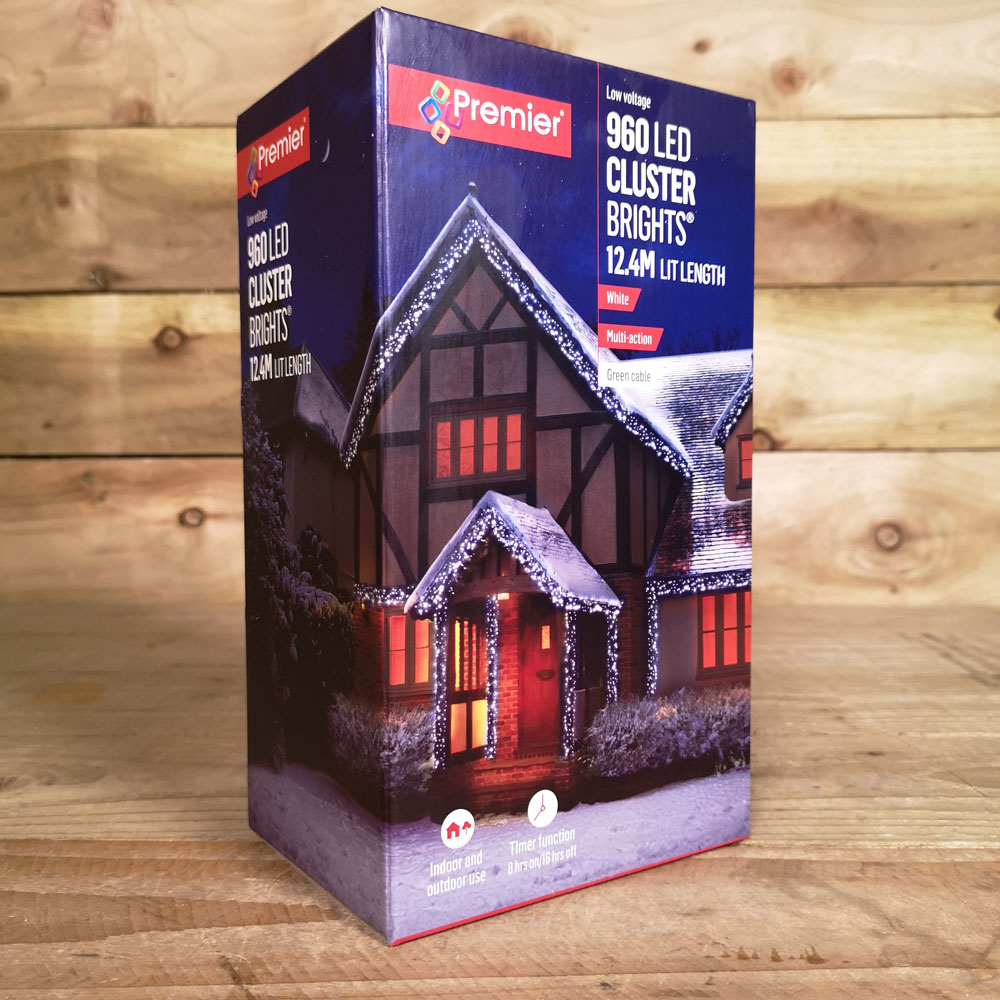 Premier ClusterBrights 960 Cool White LED Multi-Function Green Cluster Light 12.4m Image 7