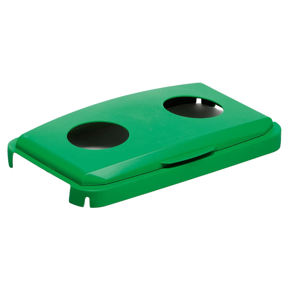 Durable Durabin Green 2 Hole Hinged Bin Lid 60L Image 1