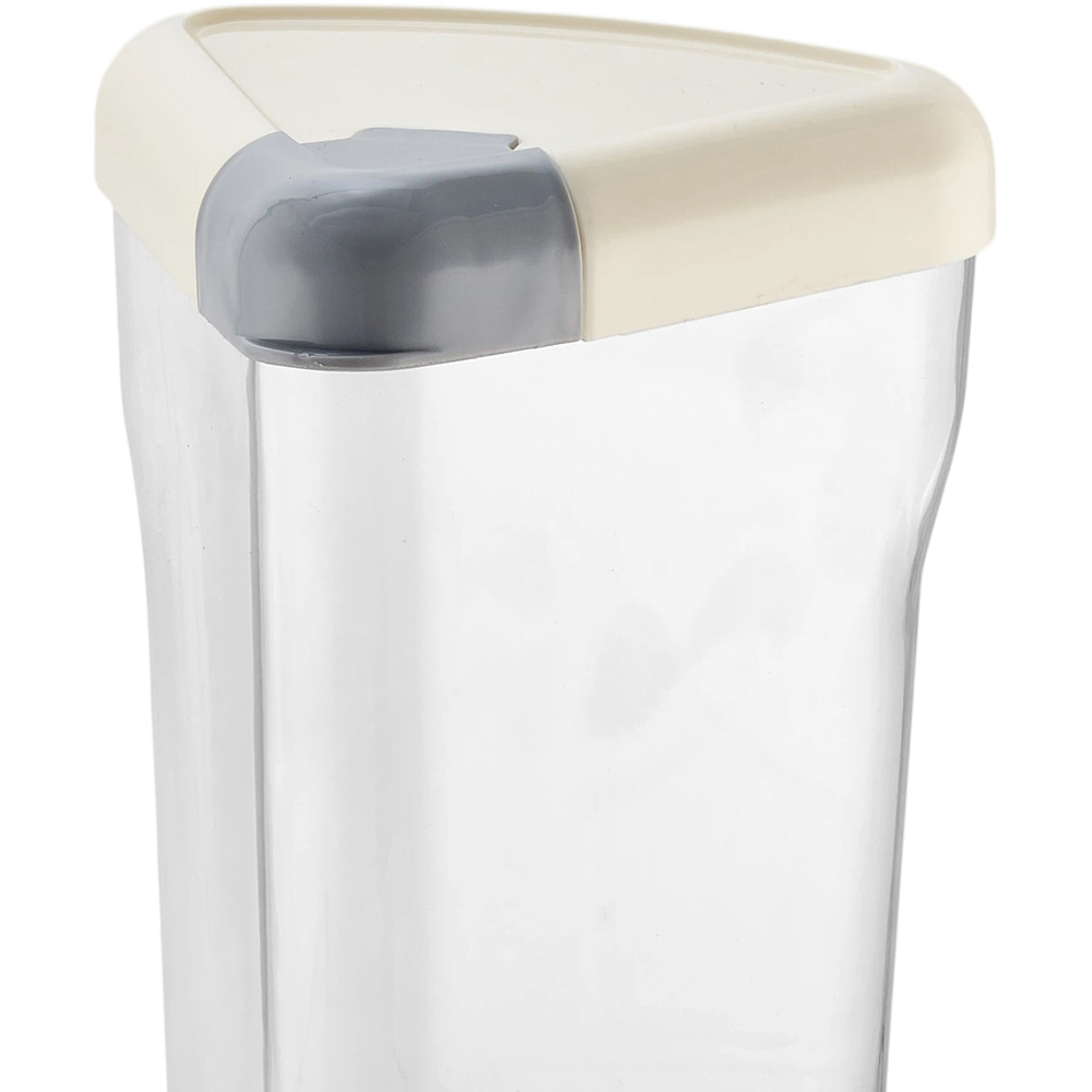 Living and Home Grey and Cream White 5 Container 360 Rotating Grain Dispenser Image 3