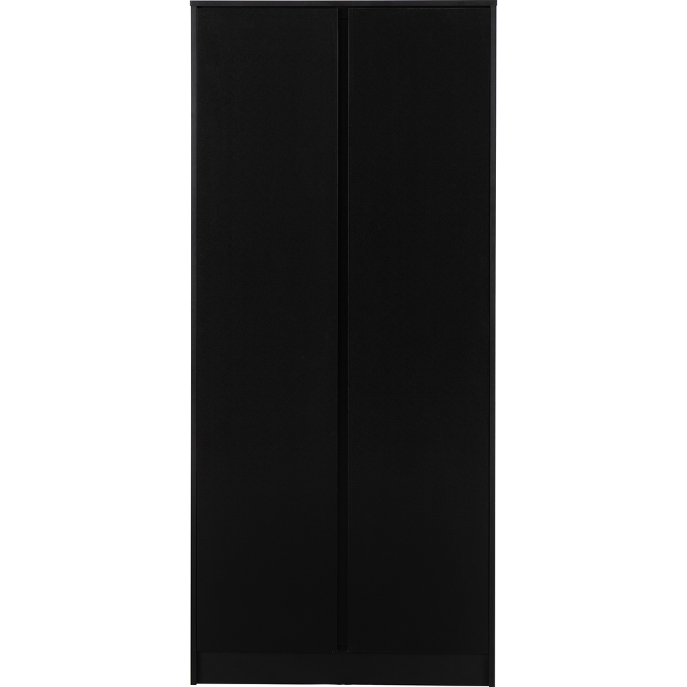 Seconique Malvern 2 Door Black Wardrobe Image 3