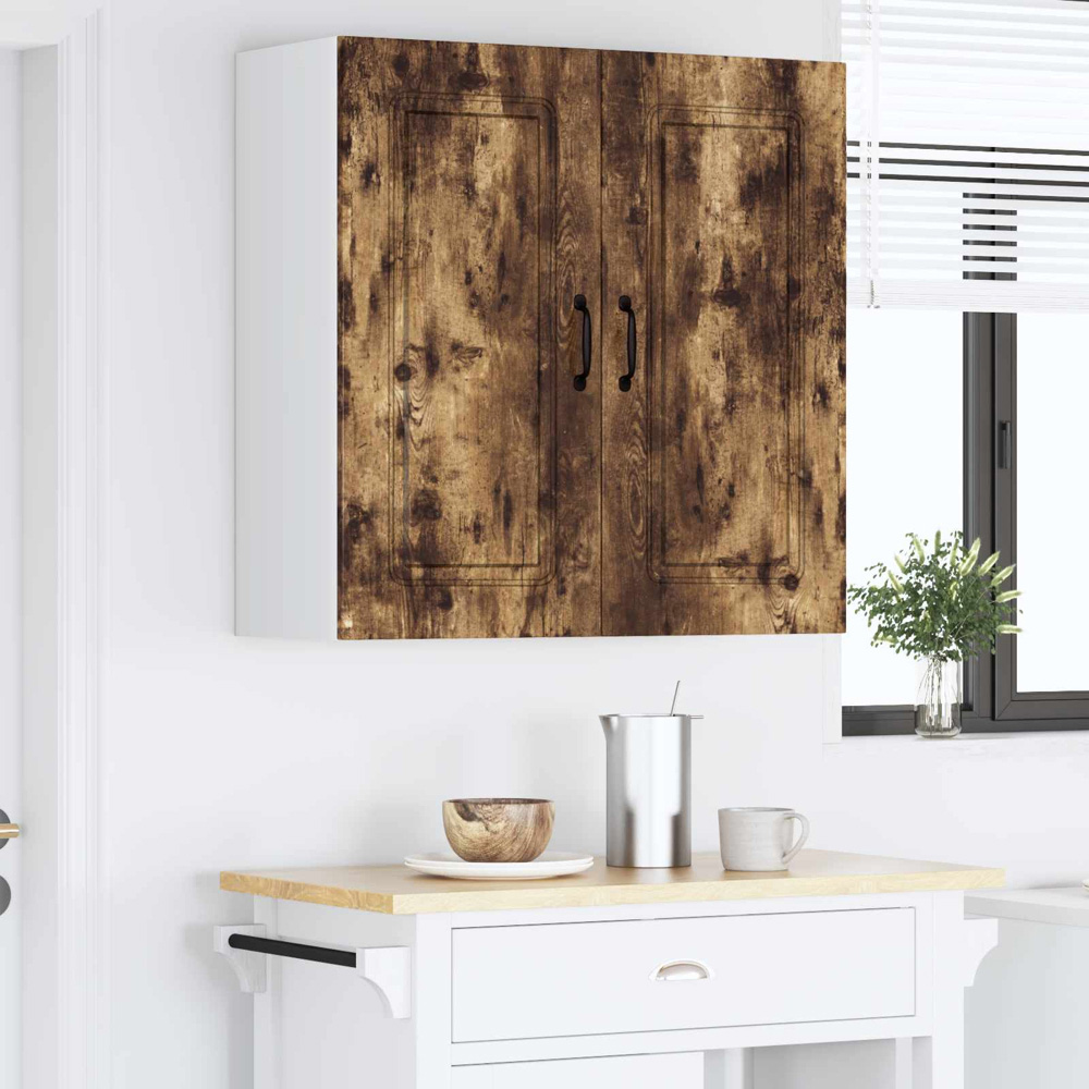 vidaXL 2 Door Smoked Oak Kitchen Wall Cabinet Image 9