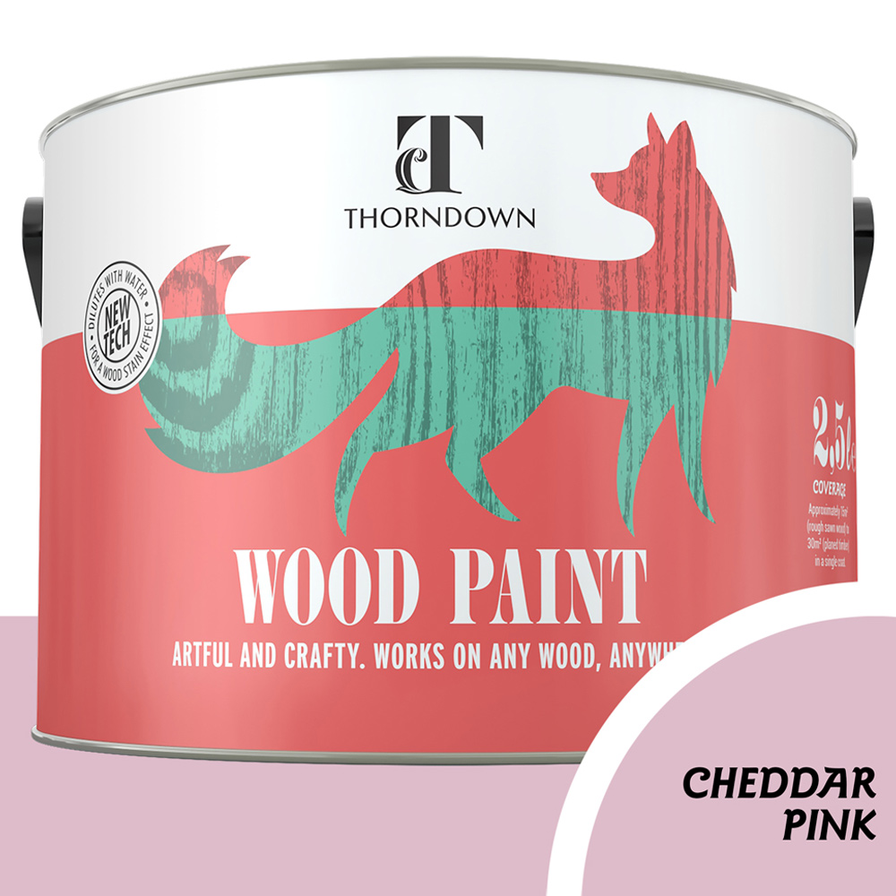 Thorndown Cheddar Pink Satin Wood Paint 2.5L Image 3