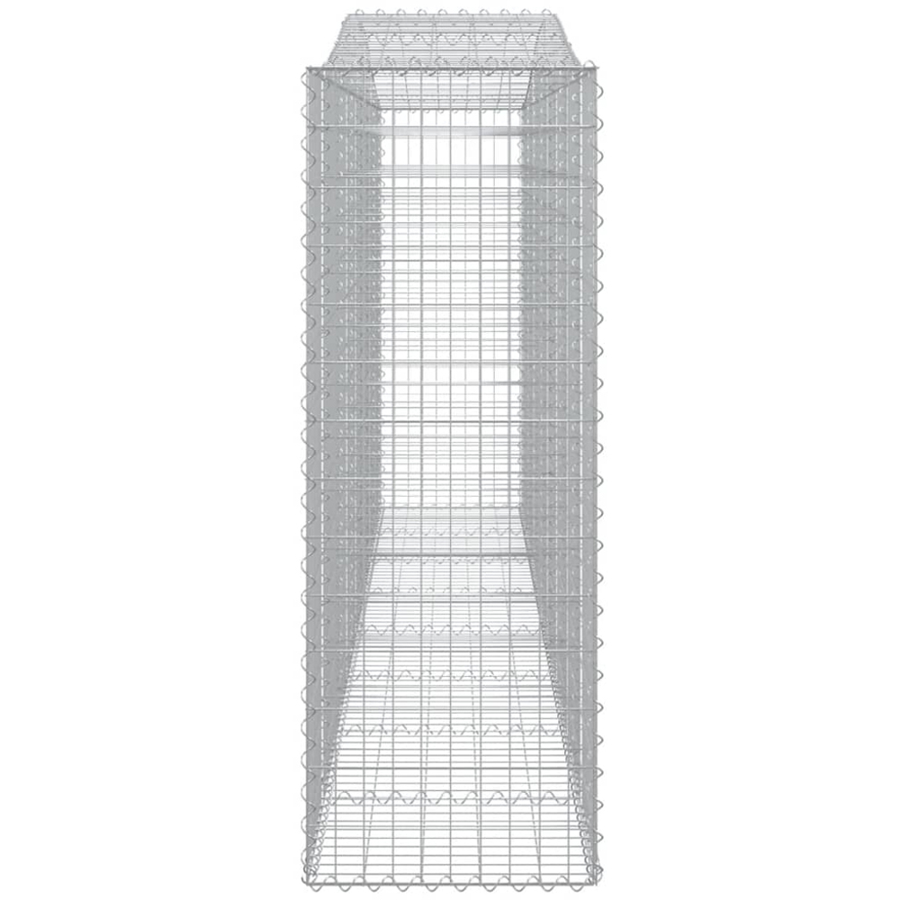 vidaXL Silver Galvanised Iron Gabion Basket 400 x 50 x 140/160cm 9 Pack Image 3