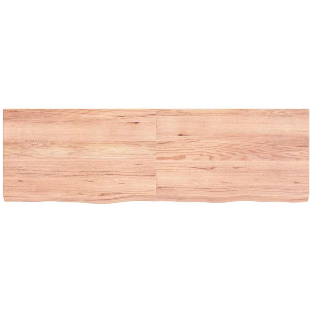 vidaXL 50 x 160cm Light Brown Oak Wood Wall Shelf Image 3