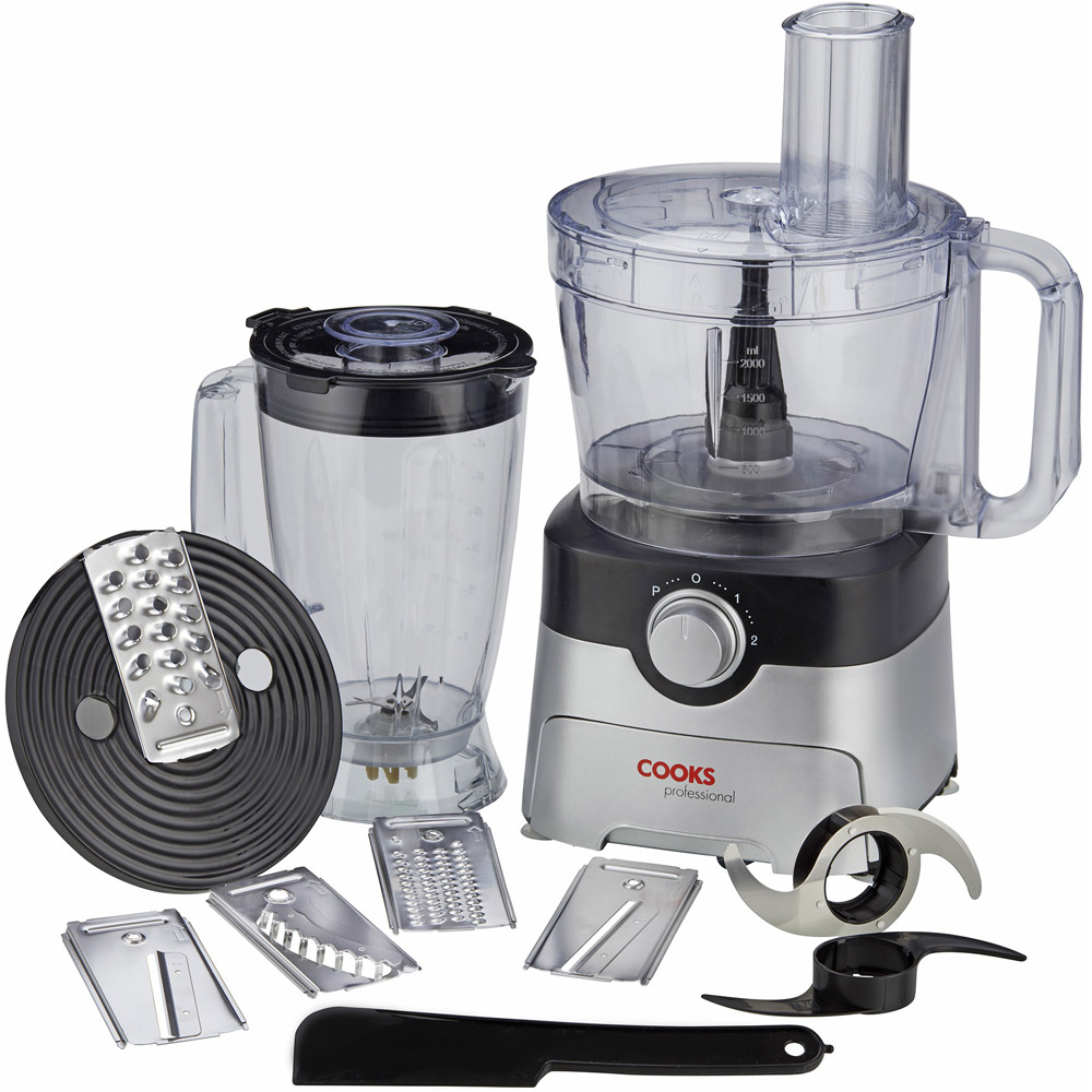 Cooks Professional G3485 Black and Silver 1000W Food Processor Image 3