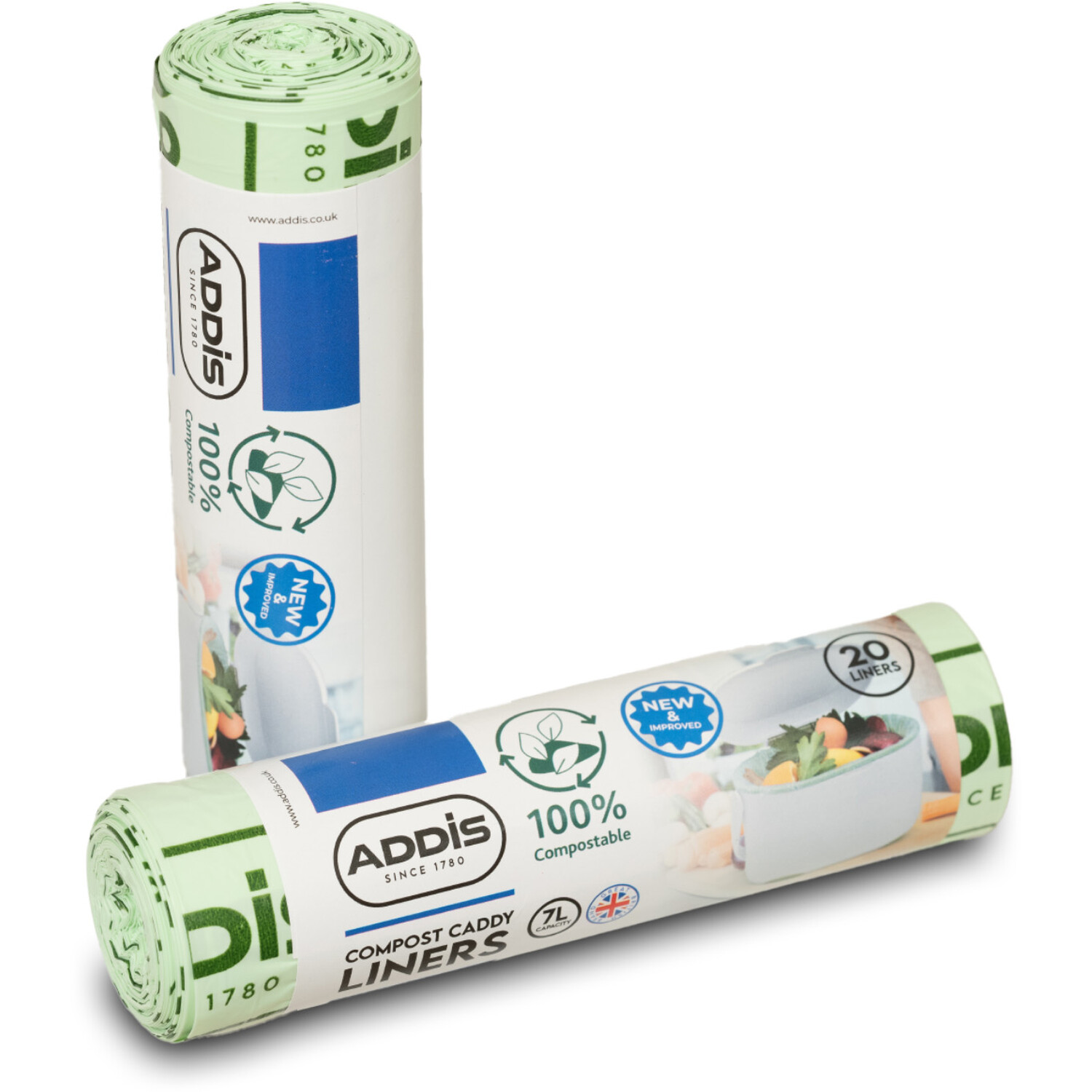 Pack of 20 Addis Compost Caddy Liners Green Image 3