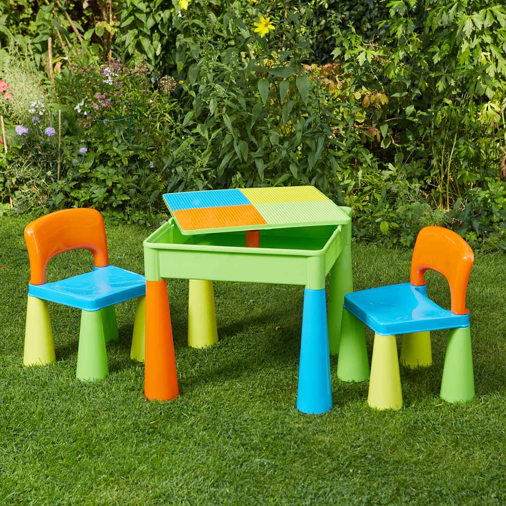 Liberty House Toys Multi-Colour Kids 5-in-1 Activity Table and Chairs Image 6