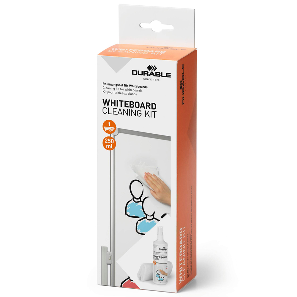 Durable Whiteboard Cleaning Kit with Spray and Microfibre Cloth 250ml Image 6
