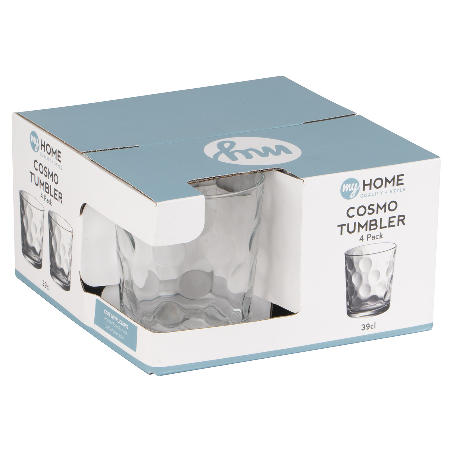 My Home Cosmo Glass Tumbler 4 Pack Image 1
