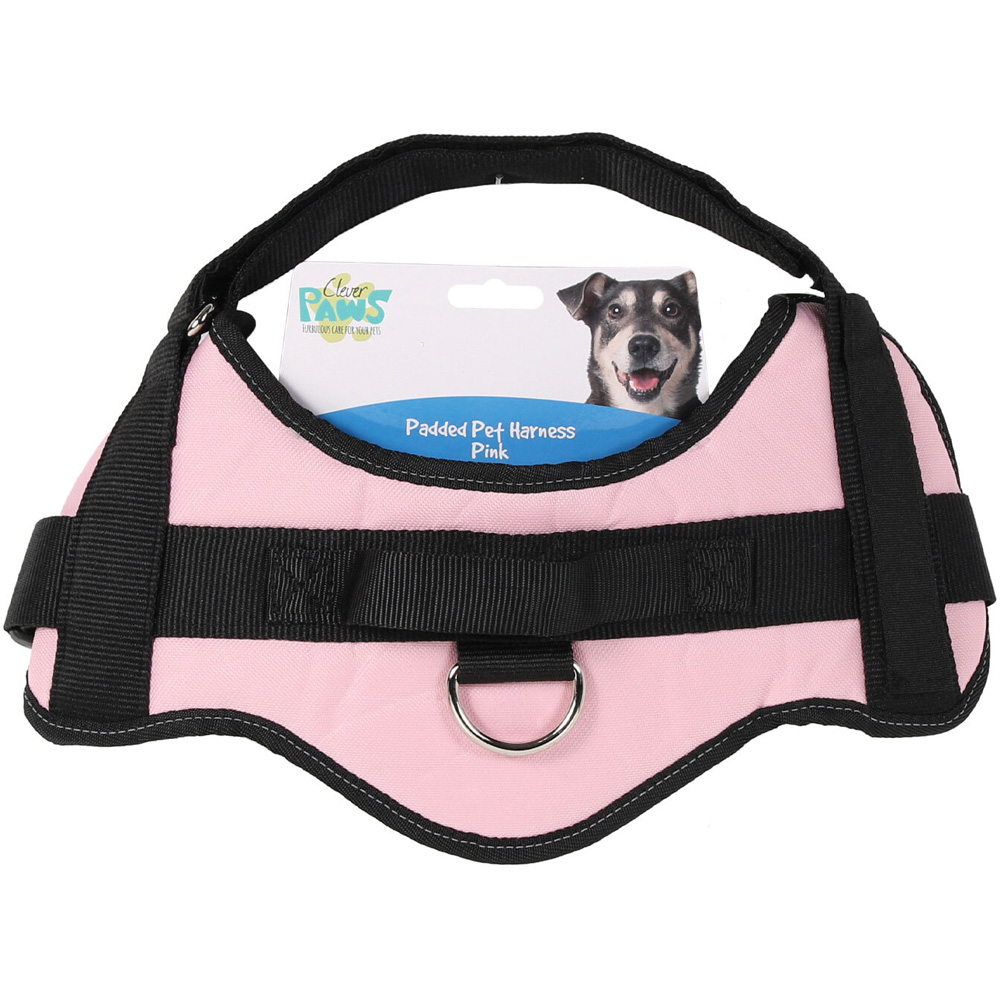 Clever Paws Small Pink Padded Dog Harness Image