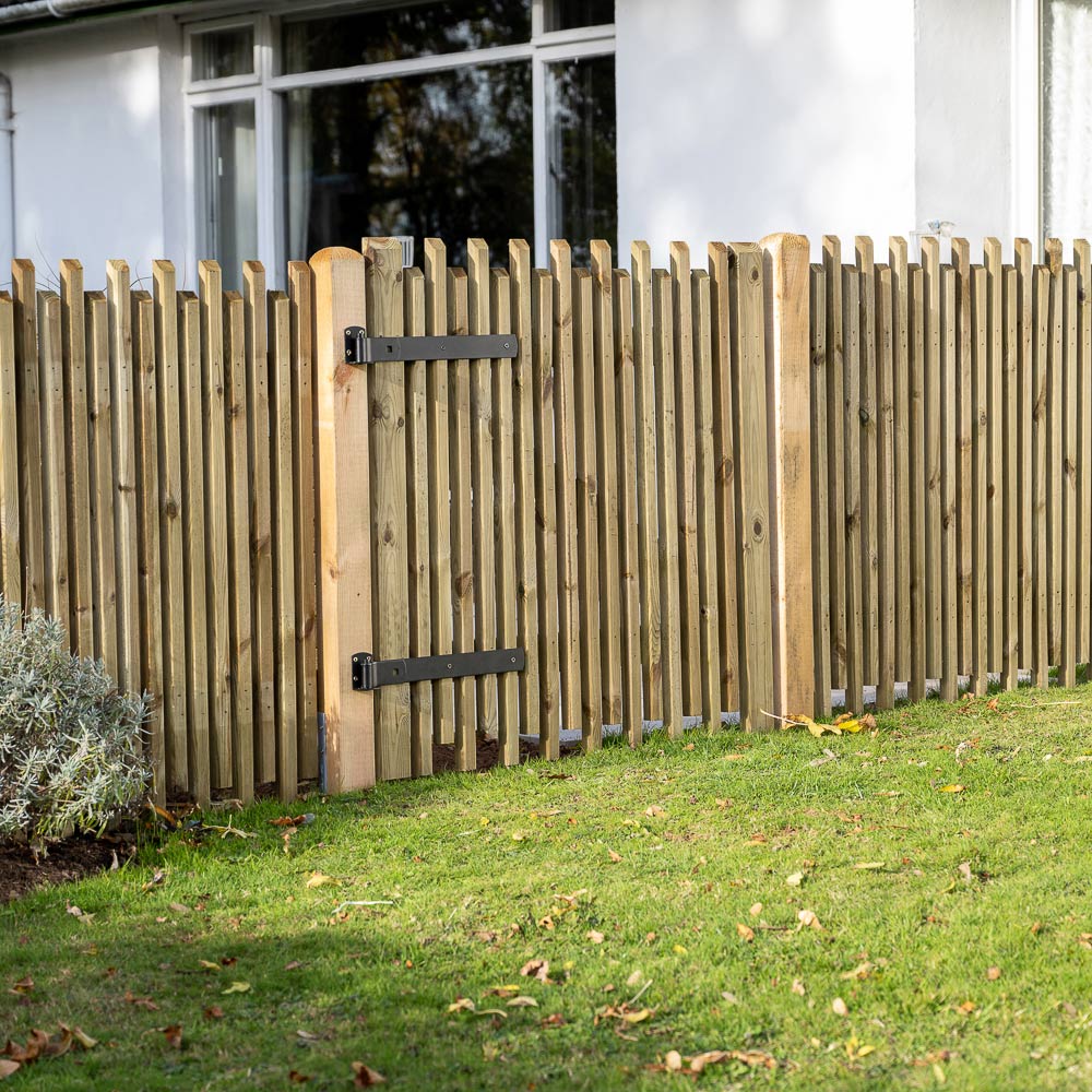 Forest Garden Contemporary Picket Gate 3ft Image 2