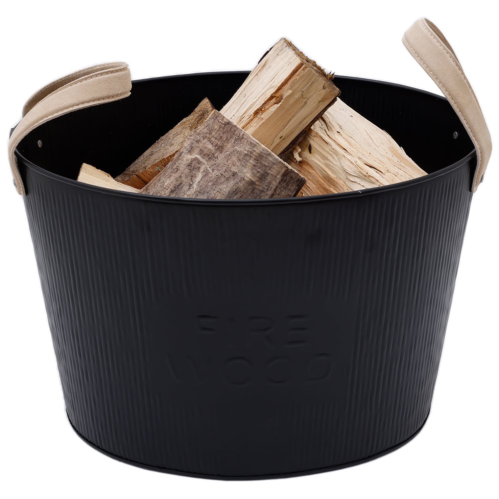 Charles Bentley Spruce Large Leather Handled Wood Bucket Image 2