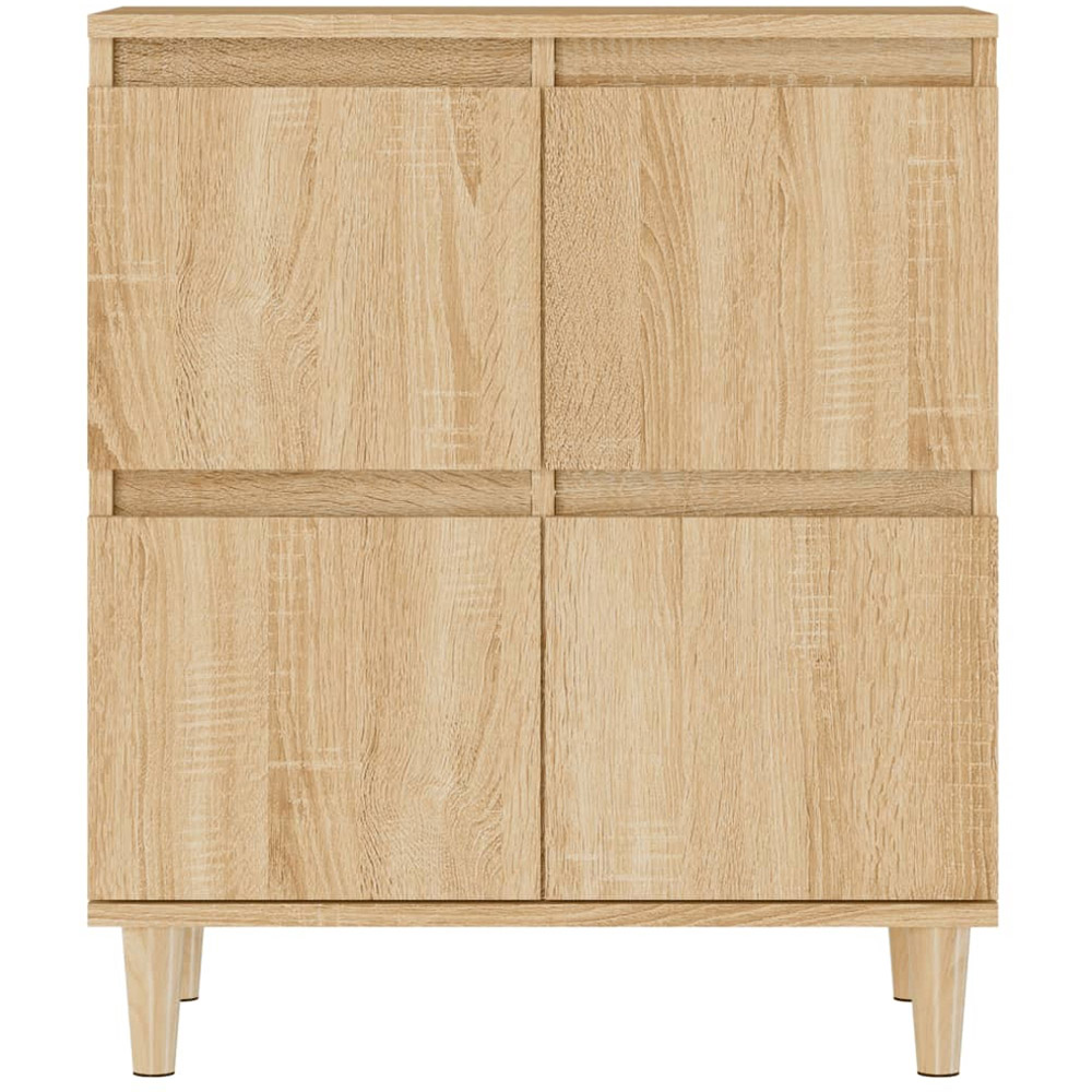 vidaXL 4 Door Sonoma Oak Sideboard Set of 2 Image 8