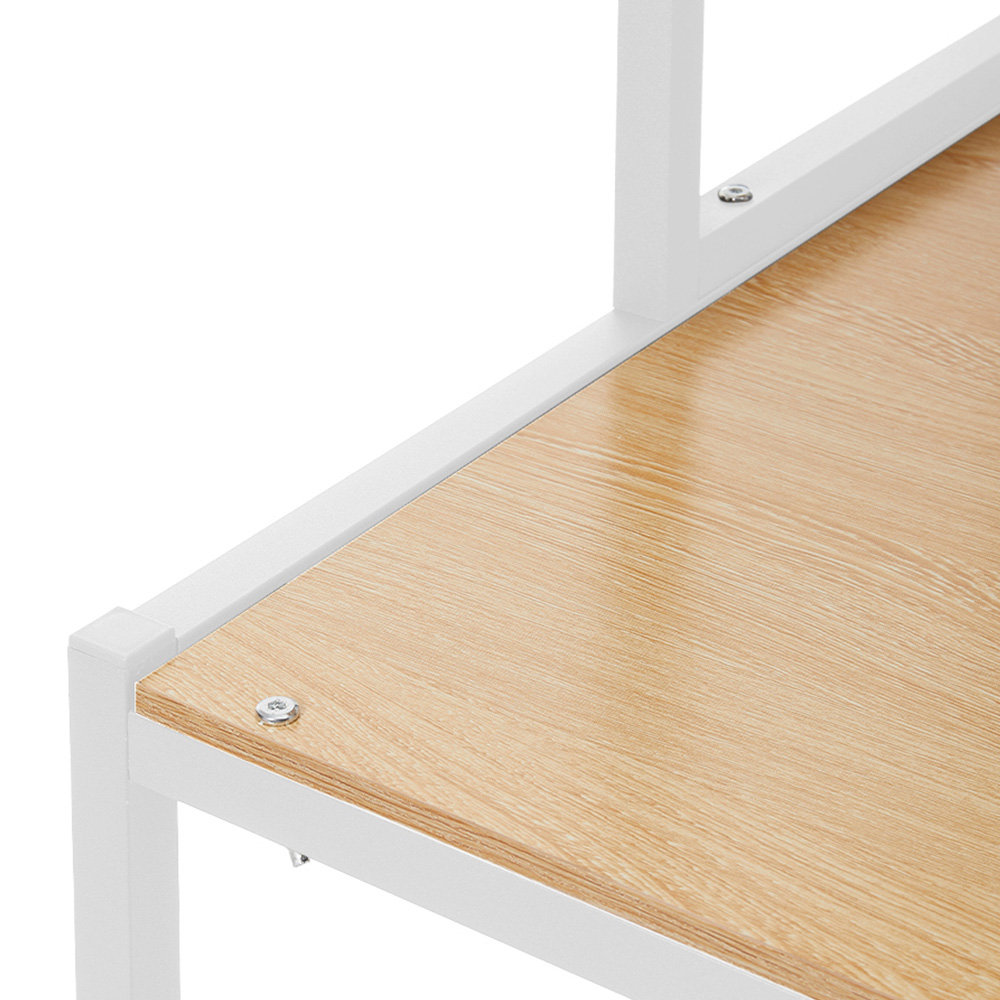 Living and Home 3 Shelf White Over Washing Machine Storage Shelf with Towel Bar Image 4
