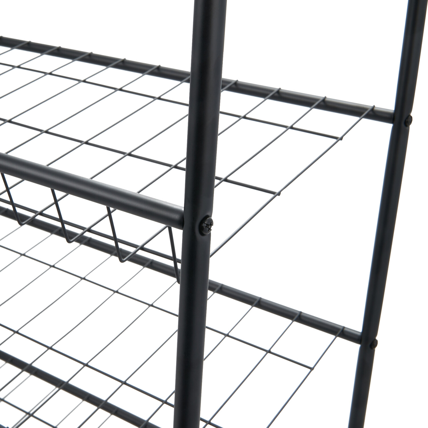 4 Tier Shoe Rack - Black Image 2