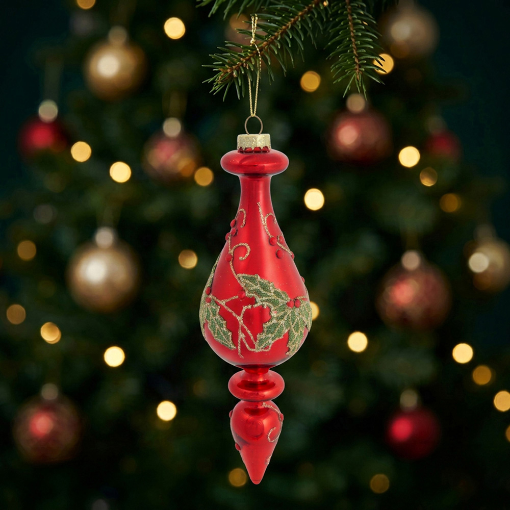 Glitter Holly Droplet Red Image 2