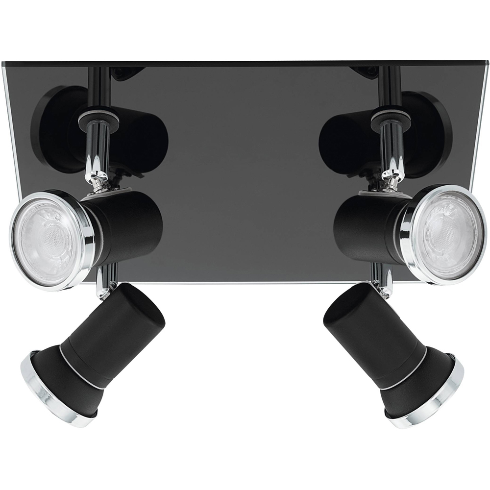 EGLO Tamara1 LED 4 Light Ceiling Black Spotlight Image 1