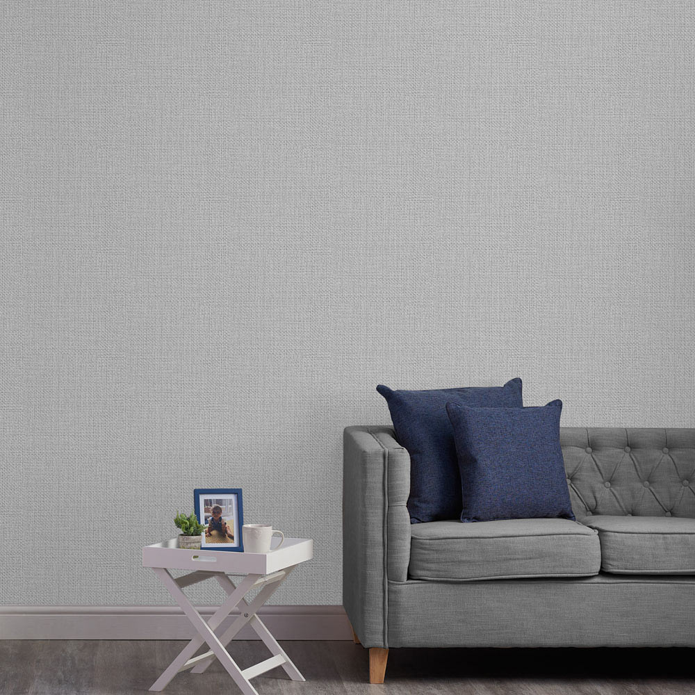 Superfresco Colours Linen Flat White Wallpaper Wilko