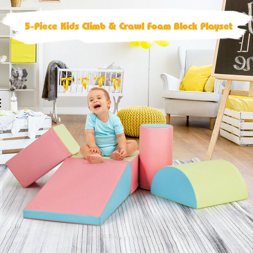 Costway Kids Foam Climb and Crawl Playset 5 Pack Image 4
