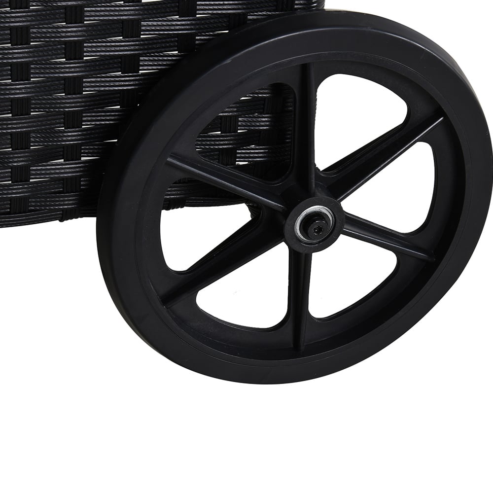 Outsunny Rattan Hammock Table Set Black Image 4