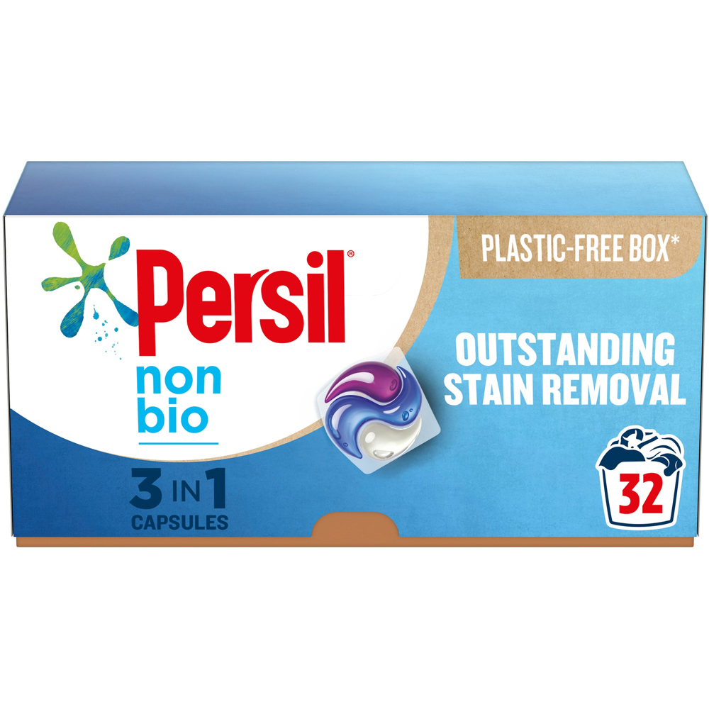 Persil Non Bio 3 in 1 Laundry Washing Capsules 32 Washes Image 2
