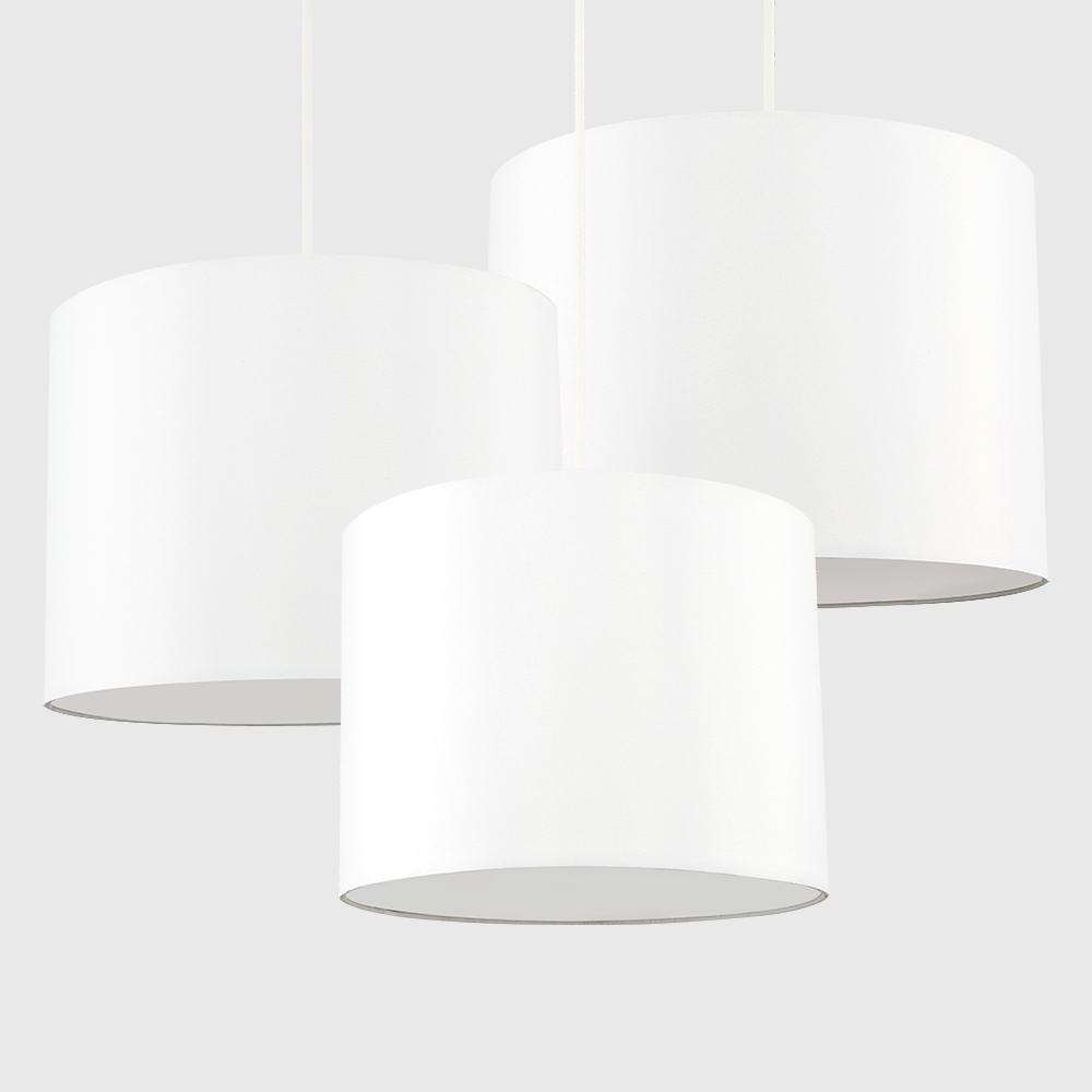 ValueLights Torbery Cream Nesting Ceiling Light Shade 3 Pack Image 3