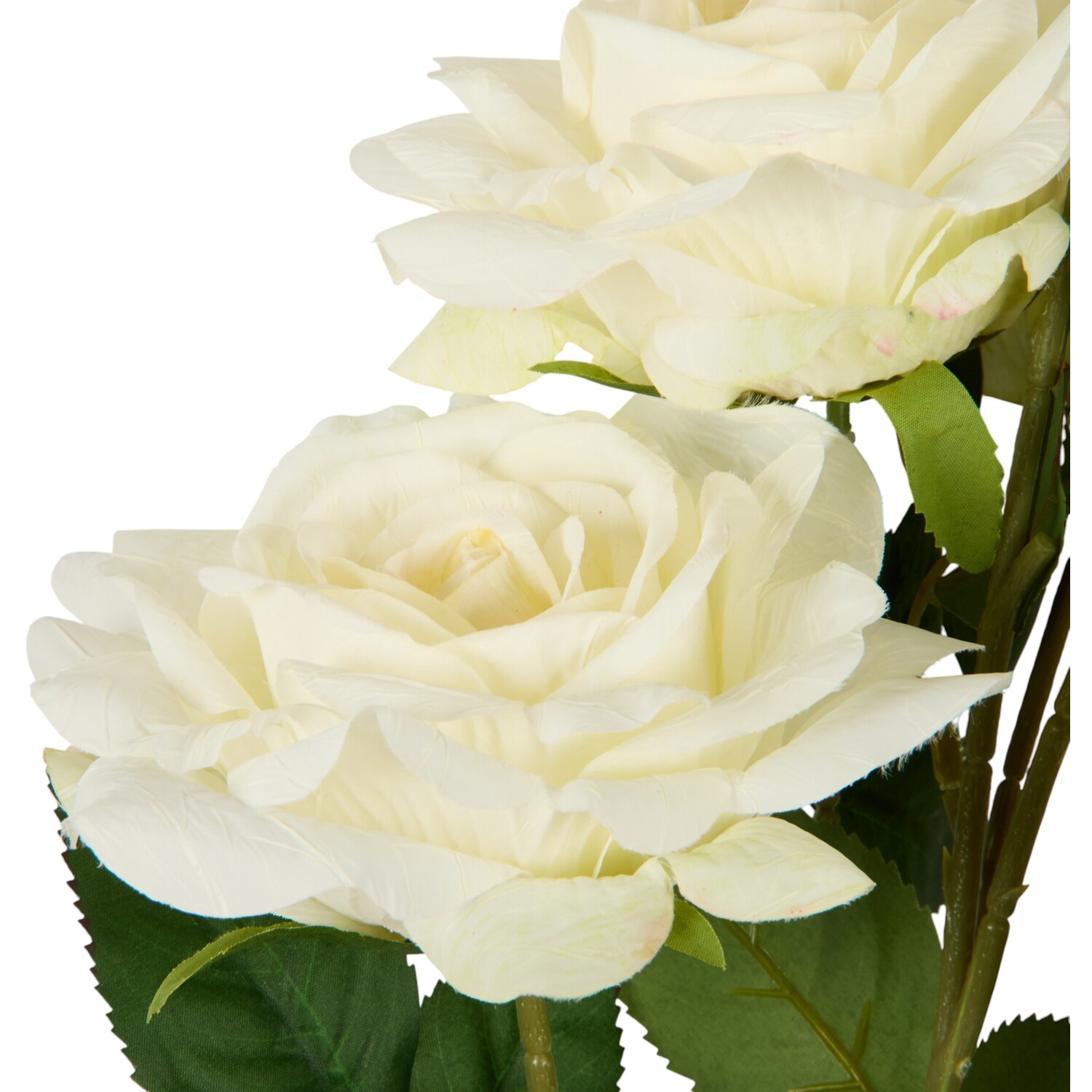 Artificial Rose Bunch Bouquet Ivory Image 3