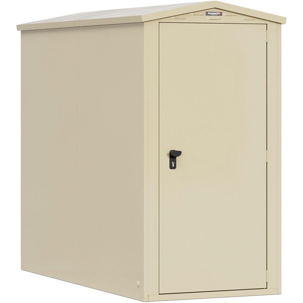 Asgard Sentry 3 x 7ft Cream Apex E Bike Storage Shed Image 1