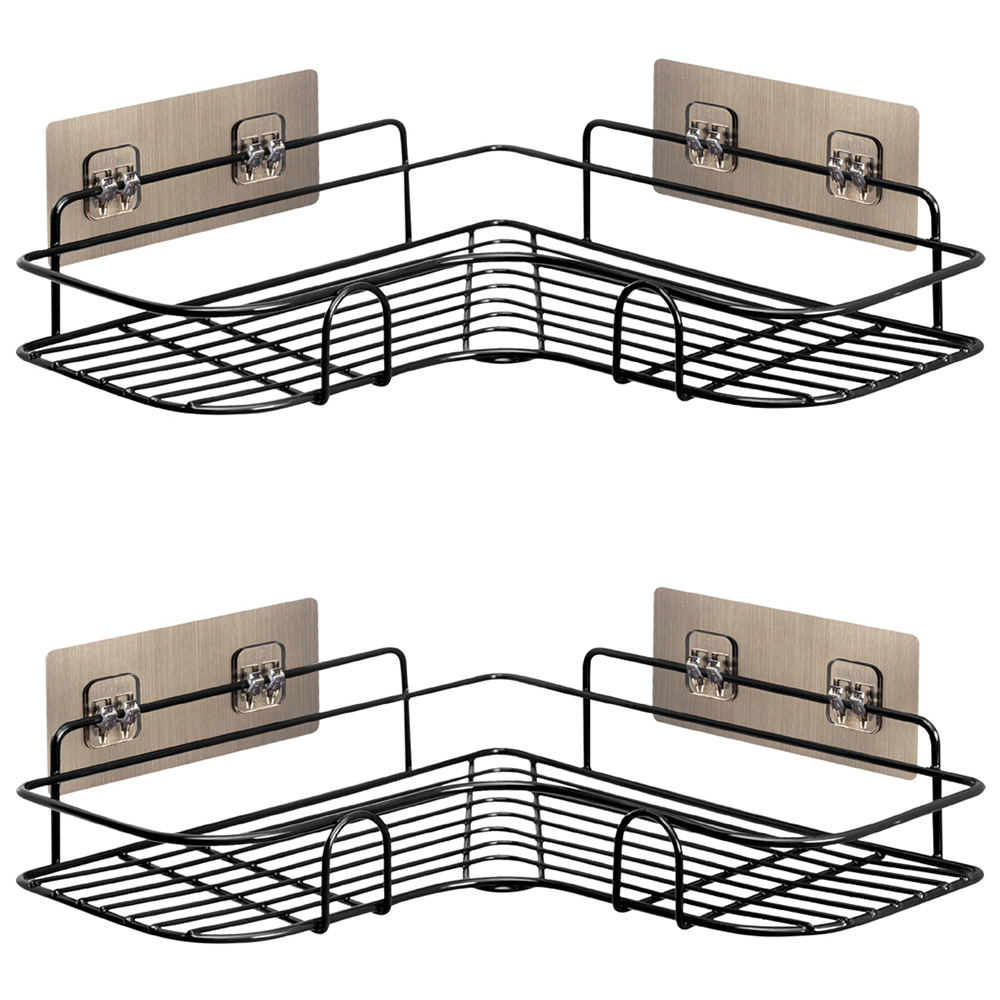 House of Home Steel Corner Shower Shelves Pack of 2 Image 1