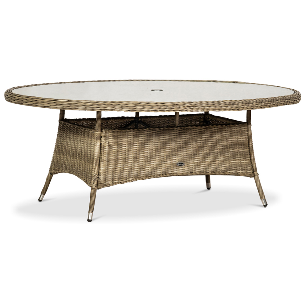 Royalcraft Wentworth Rattan Effect 6 Seater Ellipse Highback Comfort Dining Set Image 8