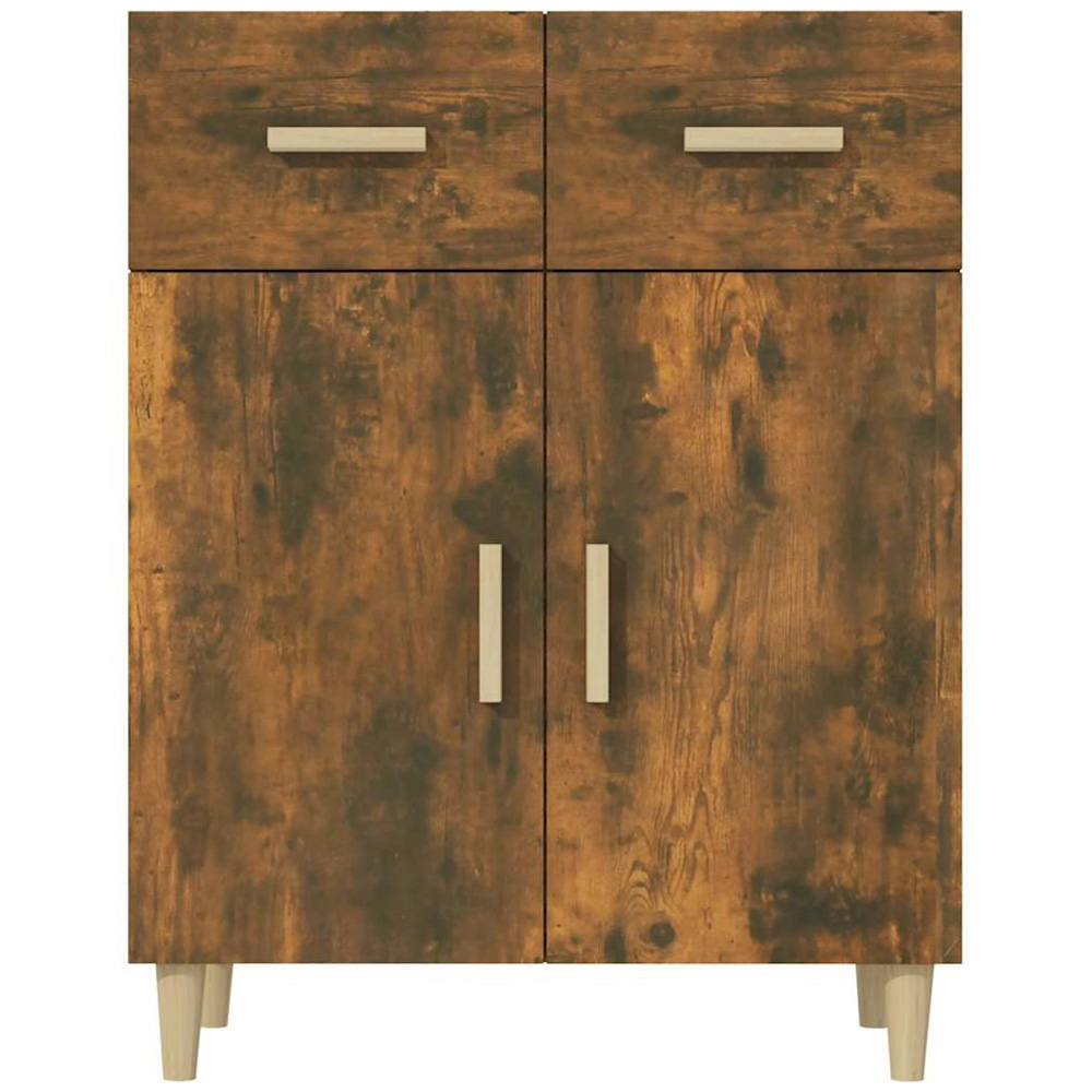 vidaXL 2 Door 2 Drawer Smoked Oak Sideboard Image 3