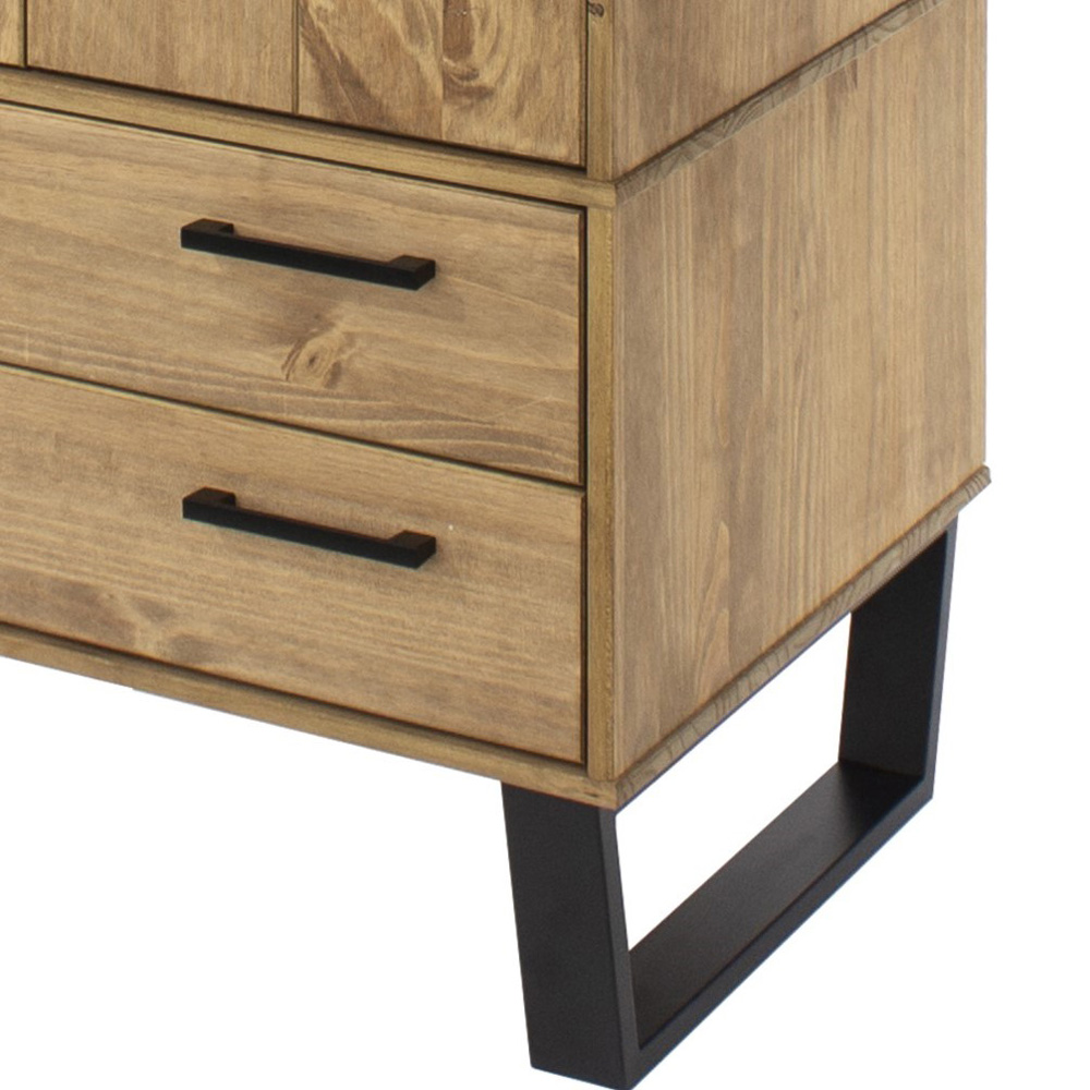 Core Products Texas 2 Door 2 Drawer Antique Wax Pine Wardrobe Image 6