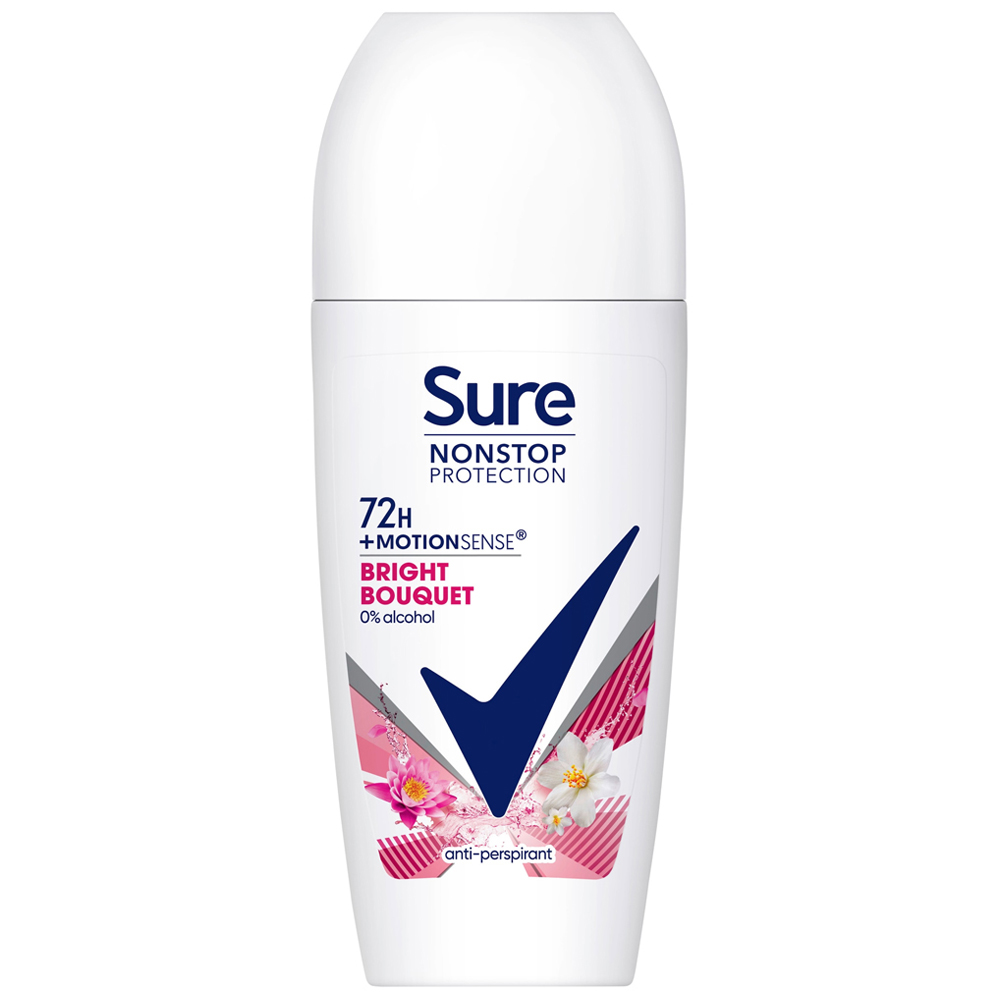 Sure Women Nonstop Protection Bright Bouquet Antiperspirant Deodorant Roll On 50ml Image 1