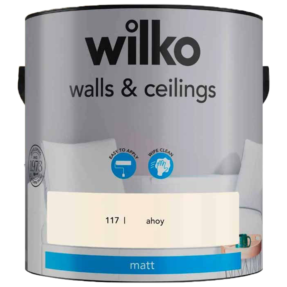 Wilko Walls & Ceilings Ahoy Matt Emulsion Paint 2.5L Image 2