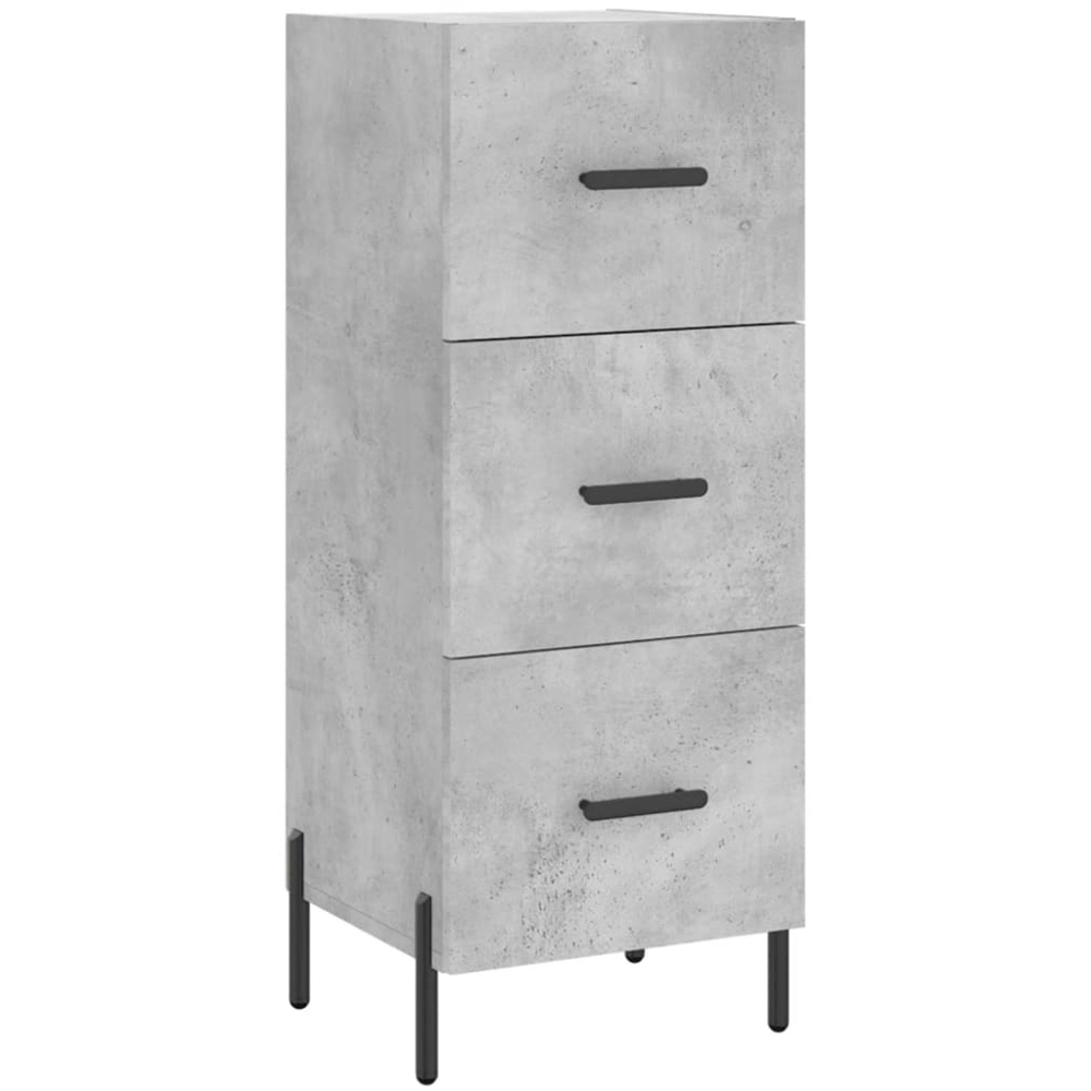 vidaXL Single Door 3 Drawer Highboard with Metal Legs Image 5