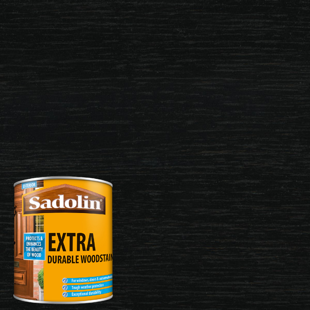Sadolin Extra Ebony Exterior Woodstain 1L Image 4