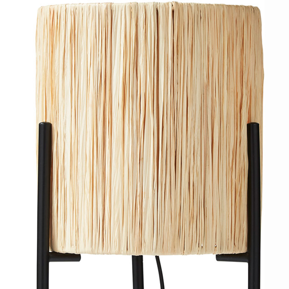 The Lighting and Interiors Natural Raffia Woven Table Lamp Image 4