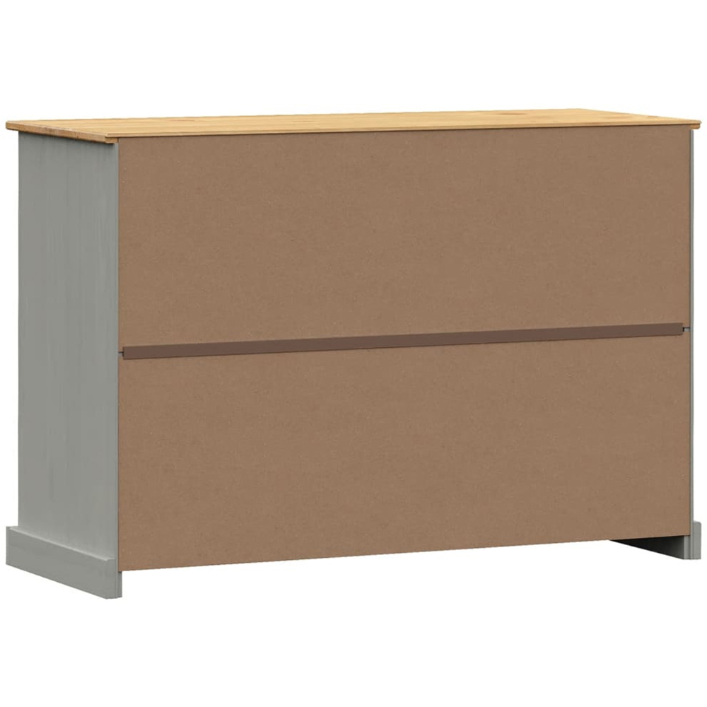 vidaXL 3 Door 3 Drawer Grey Solid Pine Wood Sideboard Image 7