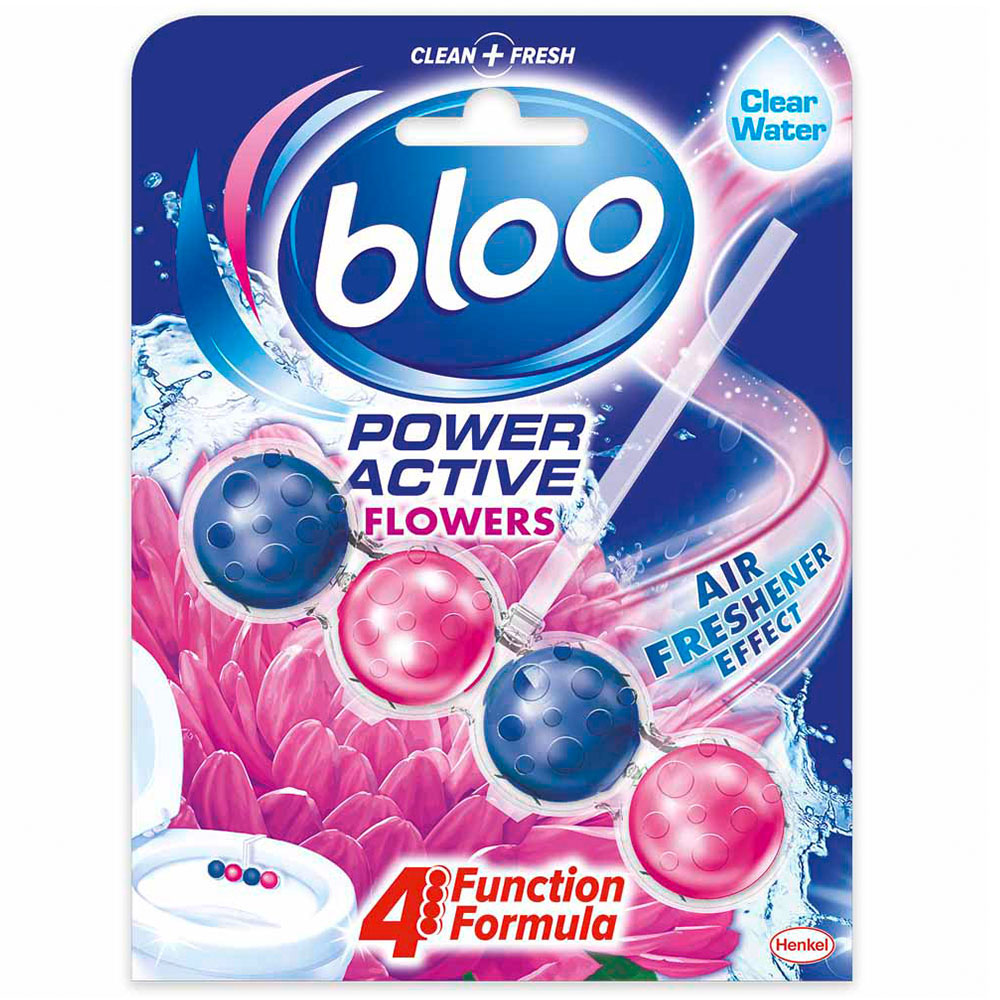 Bloo Power Active Flowers Toilet Rim Block 50g Image
