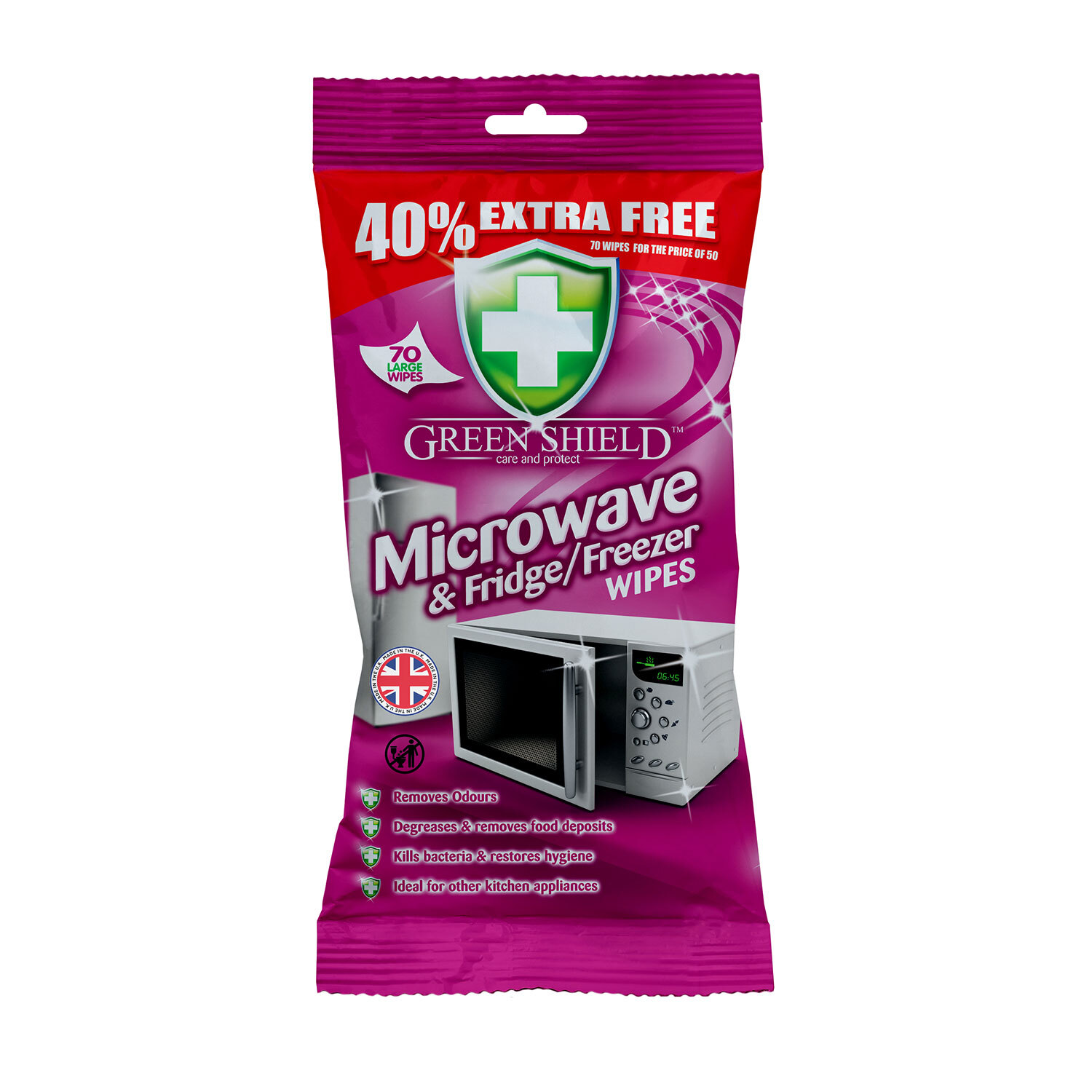 Greenshield Microwave and Fridge Freezer Wipes Image