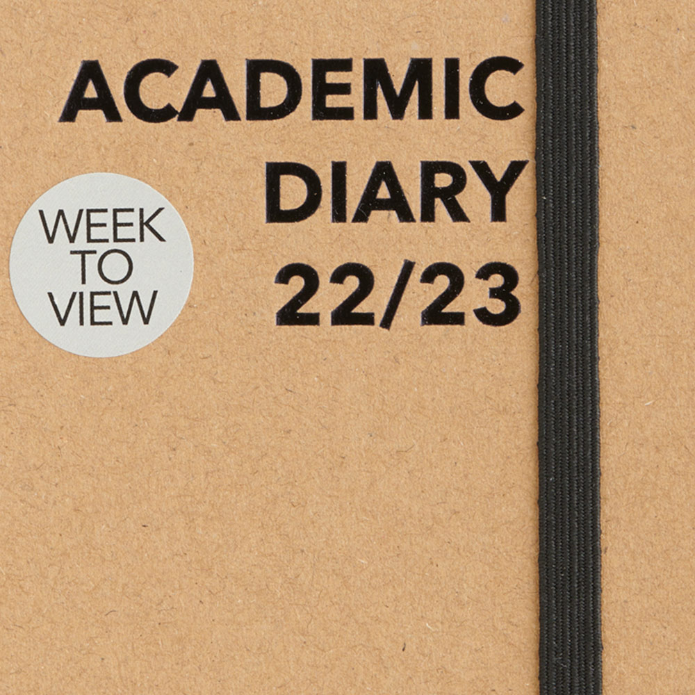 Wilko Slim Academic Diary WTV Black Elas Image 3