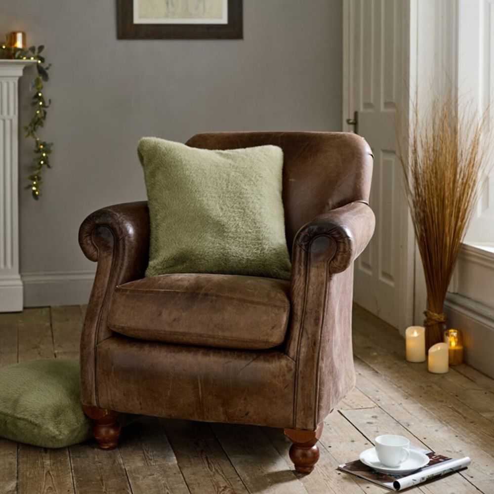 Deyongs Ashford Sage Plush Polyester Cushion 50 x 50cm 2 Pack Image 2