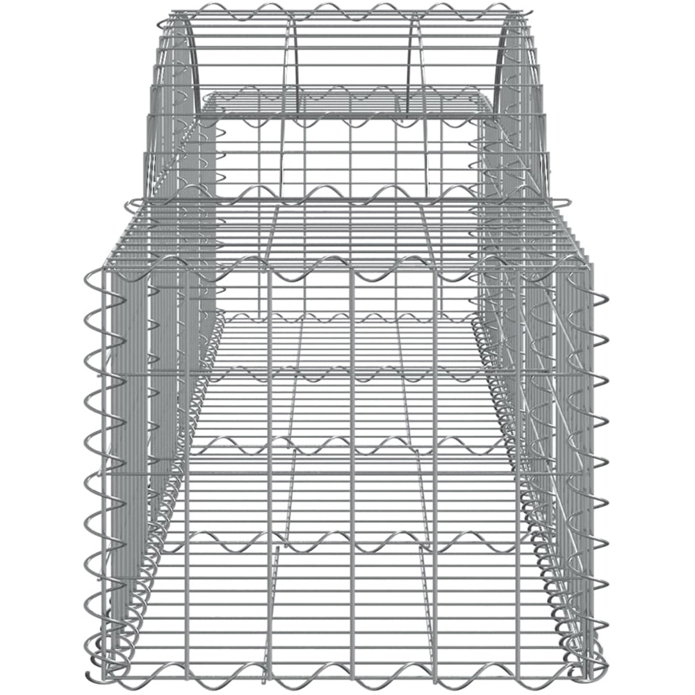 vidaXL Silver Galvanised Iron Arched Gabion Basket 200 x 50 x 40/60cm 5 Pack Image 3
