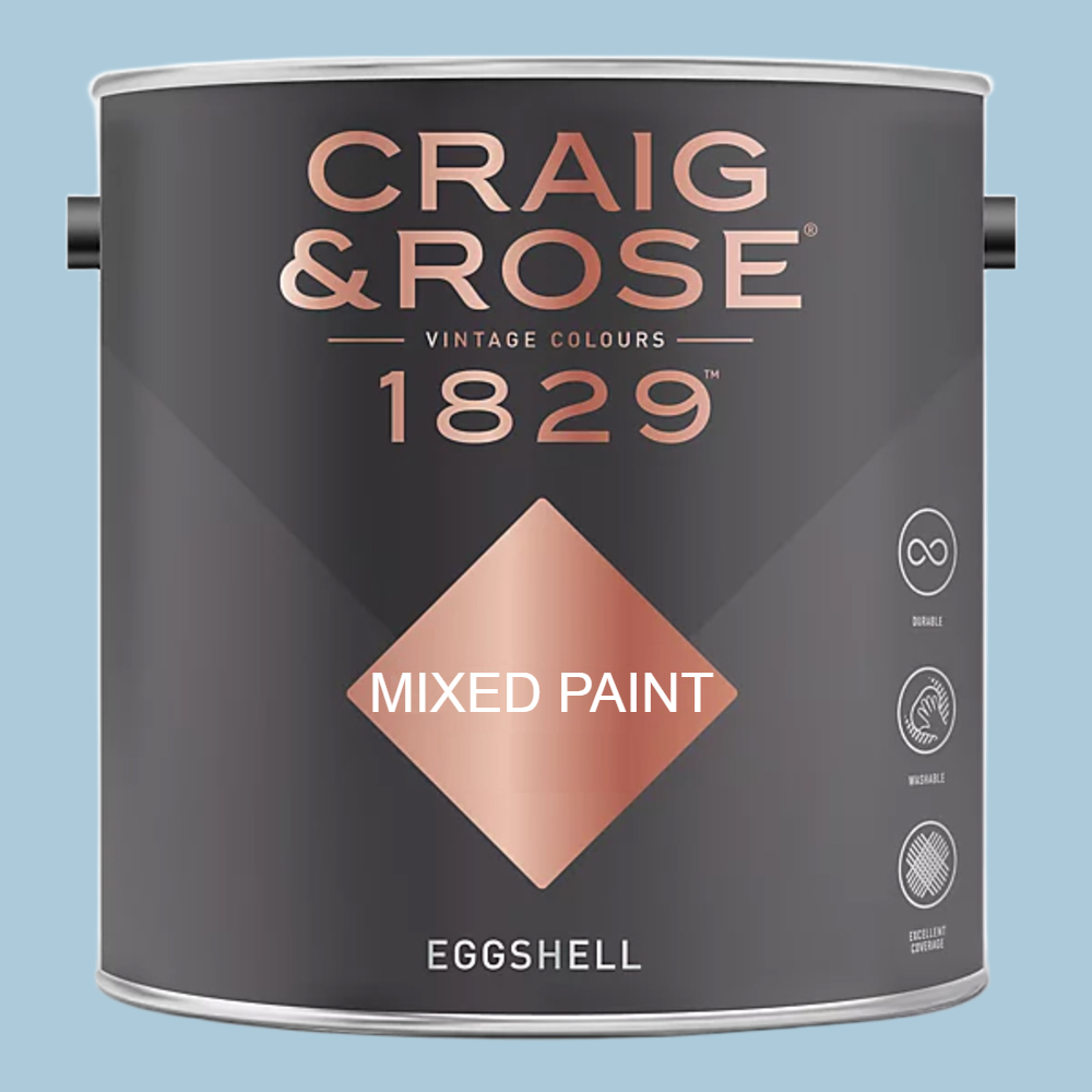 Craig & Rose 1829 Vintage Walls Wood and Metal Fresco Blue Eggshell Paint 2.5L Image 2
