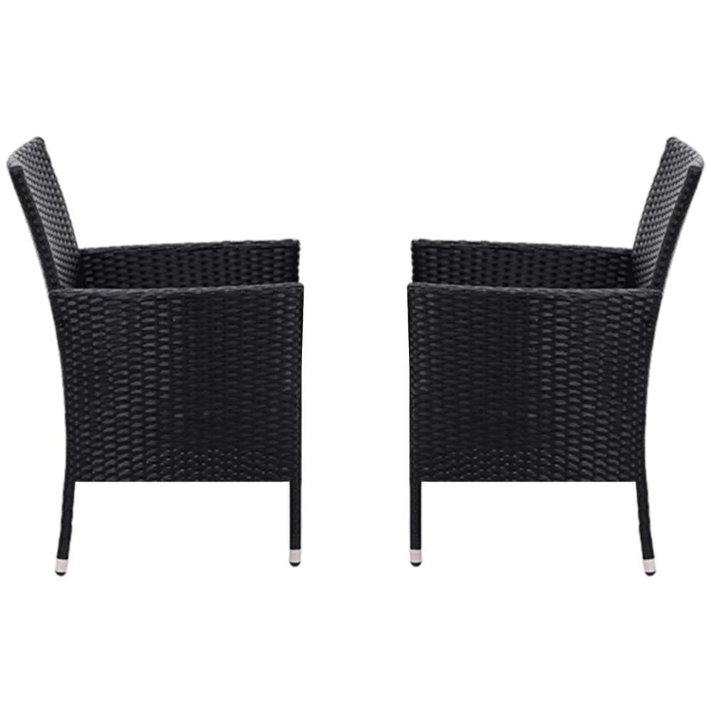 Living and Home Set of 2 Rattan Chair with Cushioned Seat Image 5
