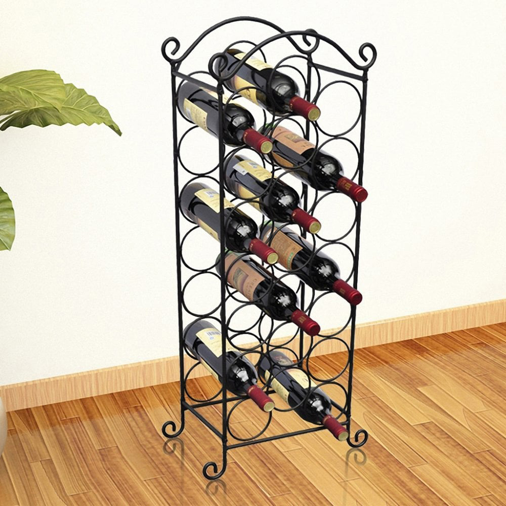 Neo Floor Standing Black Finish Wine Rack Image 2