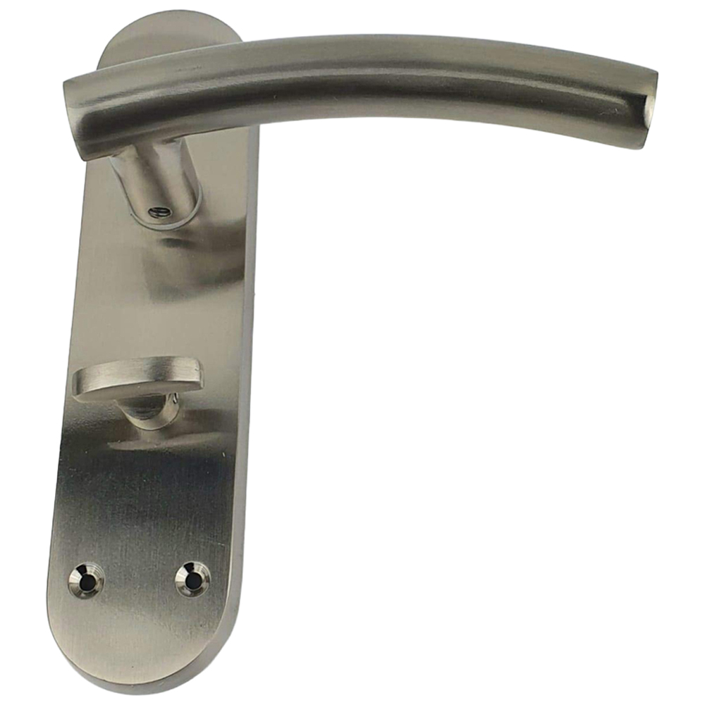 Golden Grace Satin Stainless Steel Arched T-Bar Bathroom Door Handle Set 180 x 45mm Image 1